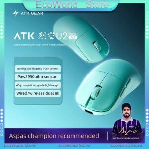 ATK U2V2 Ultimate/Mini 무선 게이밍 마우스 경량 8000Hz PAW3950 울트라 센서 맞춤형 인체공학적 디자인