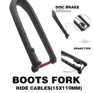 MTB 쓰루 액슬 부스트 포크 15110mm 풀 카본 파이버 자전거 프론트 26인치/275인치/29인치 리지드 척추 튜