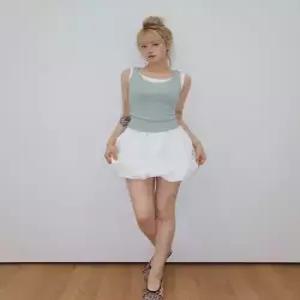 제너럴아이디어 generalideastandard 저지 탑 벌룬 원피스 WHITE WBE2L15512