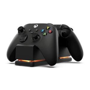 PowerA Dual Charging Station for Xbox Charge, XS, Controller Battery, Wireless Black, Charging, - Rechargeable Series One