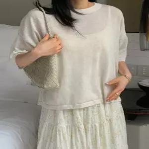 프리 린넨 루즈핏 라운드넥 반팔 니트 (7 color)