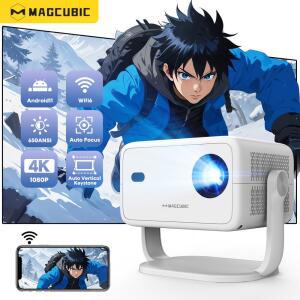 초단초점빔프로젝터 Magcubic 650ANSI L018 프로젝터 네이티브 1080P 안드로이드 11 자동 초점 키스톤 4K 360 Wifi6 BT5 Airmouse 홈시어터 회전