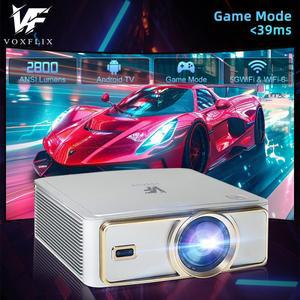 초단초점빔프로젝터 Voxflix M25 게임 프로젝터 1080P 4K 지원 저지연 39ms 게이밍 WIFI HD 블루투스 동일 화면 2800 ANSI 안드로이드 TV 빔프로젝터