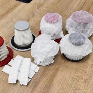 100PCS 흰색 부직포 진공 청소기 필터 가정용 일회용 적합한 휴대용 제품