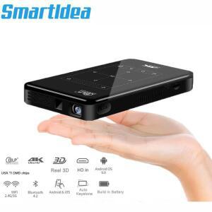 Smartldea 4K 3D DLP 프로젝터 스마트 HD 미니 모바일 케이크 프레젠테이션 야외 캠핑용 배터리 내장