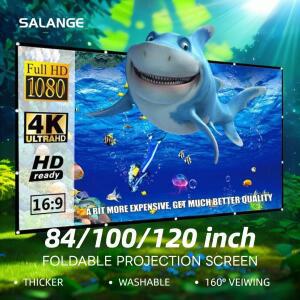 Salange 빔스크린 100 인치 120 150 휴대용 Foldable 홈 시어터 야외 실내 더블 사이드 프로젝션 빔프로젝