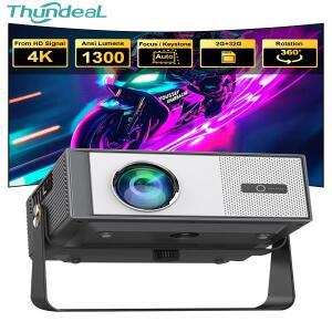 ThundeaL TD95Max 풀 HD 1080P 4K 휴대용 프로젝터 1300ansi TD95 Max 홈 시어터 시네마 LED 멀티미디어 조