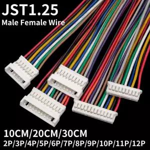 JST 1.25 암수 와이어 커넥터 피치 1.25mm 2P 3P 4P 5P 6P 7P 8P 9P 10P 11P 12핀 플러그 잭 터미널 케이블