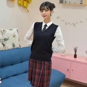 교복몰 프리미엄 레드블랙 치마 교복 학생복 교복치마