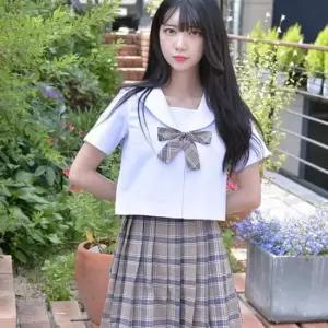 교복몰 티라미수 마카롱 체크 일본여고생 세라복 반팔