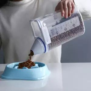 반려동물 밀폐 사료보관통 개사료통 고양이사료통 반려견사료통 반려묘사료통 (WE47D25)