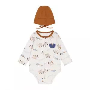 [롯데백화점]아가방 플라키슬림바디수트(모자)(BROWN)01S517511