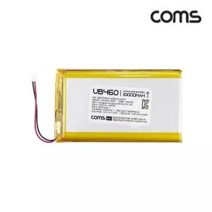 Coms 1260100 충전지 10.000mAh 3.7V 리튬 이온 배터리케이블형밧데리 2선케이블밧