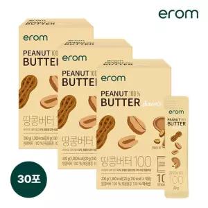 (소비기한 26.07.31까지)이롬 땅콩버터 100 (20gX10포)X3박스