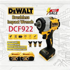 Dewalt DCF922 고토크 406Nm 2500RPM 충전식 브러시리스 임팩트 렌치 배터리용 무선 고출력 공구
