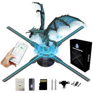 3D 홀로그램 선풍기 LED 디스플레이 광고 프로젝터 14cm APP WiFi 입체 영상