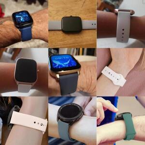 스마트 워치 실리콘 팔찌 시계 스트랩, Amazfit gts, 4, 3, 2, gts2, 4 미니, Gtr4, 3, 2, 2e, 47mm, 20mm,