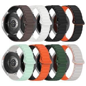 삼성 갤럭시 워치 7 6 5 4 5Pro 6클래식 기어 S3 및 화웨이 WATCH5/GT5 Pro용 20mm 22mm 마그네틱 실리콘