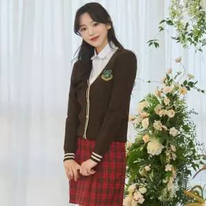 교복몰 라인이 예뻐보이는 레드체크주름치마 교복