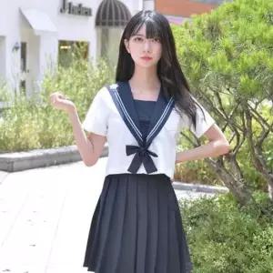 교복몰 얼음공주 화이트 일본여고생 세라복 (반팔)