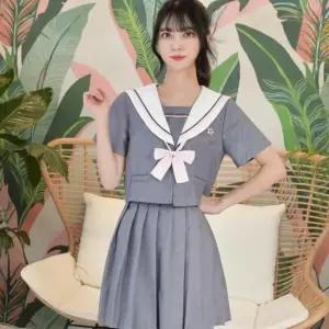 교복몰 사쿠라 차분한 그레이 일본여고생 세라복 반팔