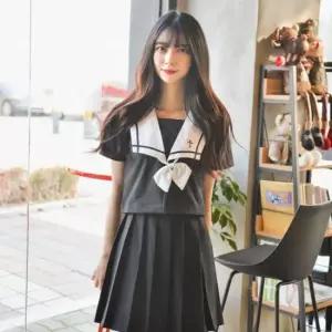 교복몰 세인트 블랙 일본여고생 세라복 세트 (반팔)