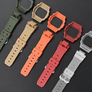 카시오 G-shock DW-5600 GW-M5610 GW-B5600 남성용 보호 베젤 교체용 레진 고무 밴드 시계 케이스