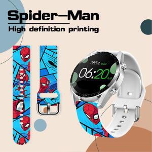 20mm 어메이징 스파이더맨 시리즈 스트랩 삼성 갤럭시 워치 7/6/5 40mm 44mm 밴드 교체 가능한 팔찌 샤오미