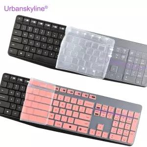 로지텍 K235 MK235 MK315 K375s용 키보드 커버 무선 투명 블랙 실리콘 보호 스킨 케이스