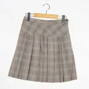 교복몰 브라운 잔체크 그레이 주름 치마 (숭의여고)