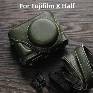 후지필름 X 하프 카메라 케이스 Xhalf 휴대용 레트로 가죽 X-HALF 숄더 크로스 보호