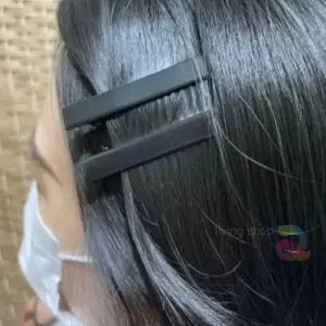 [룽스_66]앞머리집게 데일리 악어핀 심플머리핀 블랙5P