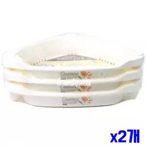 물빠짐 화이트 3단 코너 선반 x2 개 욕실 못질없는 코너선 반장 다용도 정리대