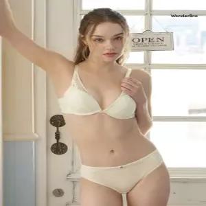[원더브라][Wonderbra] 에센셜 원더부스트 브라팬티 2종세트 크림 WBW4O04_T