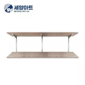 고품질 다목적 스텐목선반 900 2단 1P 벽선반 벽걸이 거치대 (WAA6FED)