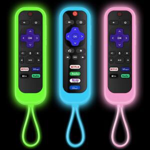 어둠 속에서 귀여운 예쁜 감성 고양이 리모컨용 로쿠 리모컨 귀 TCL, 하이센스, TV 실리콘 커버