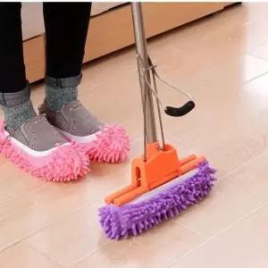 (마카담아)청소덧신 청소슬리퍼 청소신발 극세사걸레 먼지청소슬리퍼 (WDC912B)