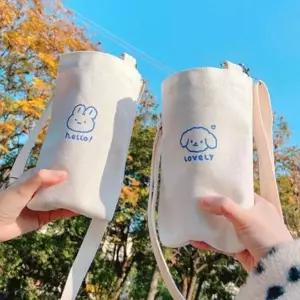 [라일리] Rly 캔버스 드링크백 텀블러파우치 텀블러캔버스백 물병파