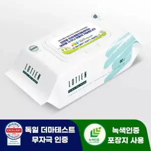 로티엔 오리진 민트 45g 엠보싱 80매 대형 물티슈 판촉 홍보 전도용 120개
