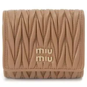 MIU  26SS 스몰 마테라쎄 나파 가죽 지갑 (5MH033 AFPP F098L)