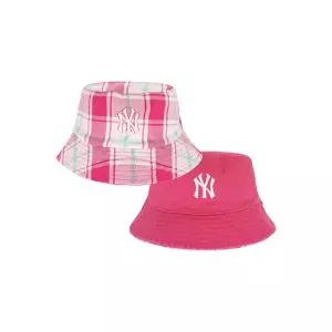 MLB 키즈 체크 리버시블 버킷햇  7AHTK012N-50PKS