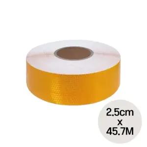 벌집패턴 고휘도 반사 테이프 황색 2.5cm x 45.7M 1롤 공사 (WBEAC87)