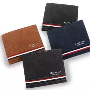고품질 남성 배색포인트 캐주얼 신사 반지갑 정장지갑 스티치 남자가죽지갑 (WE54044)