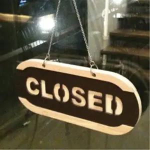 고품질 상가 영업중 안내 양면표지판 우드 소형 안내사인 OPEN openclose 걸이안내판 걸이용 W6B53C1