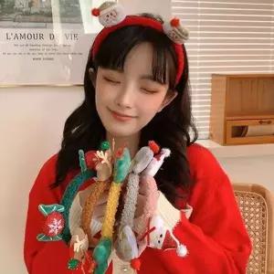 코코볼 메리 크리스마스 헤어밴드 머리띠-WFLWU8S