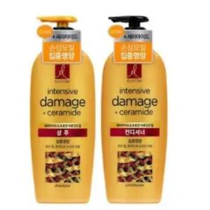 LG생활건강 엘라스틴 데미지 샴푸 600ml2개+컨디셔너1개