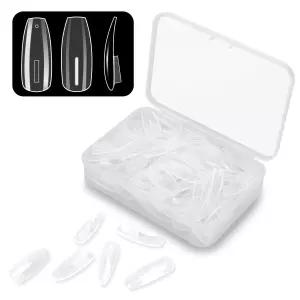 라이온비슨 100PCS 아크릴 네일 리필용 팁 연습용 핸드용 가짜 DIY 아트 살롱 도구 클리어