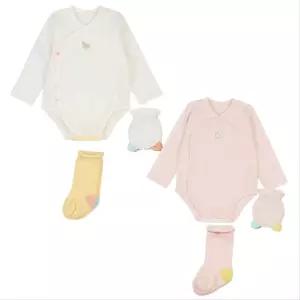 에뜨와 ETTOI 토드배내바디수트3PCS SET택1 07T017905/출산선물,신생아,조카선물,배내저고리 07T017905-BS