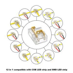 다기능 와이어 커넥터 COB LED 스트립 및 SMD 라이트 호환 8mm 10mm 터미널 블록용 2 핀 12 in 1