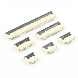 10pcs FPC FFC 0.5mm 피치 케이블 커넥터 플립 플랫 바닥 접촉 4P 8P 10P 12P 16P 20P 30P 32P 50P 55P